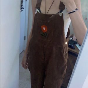 flower corduroy overalls!